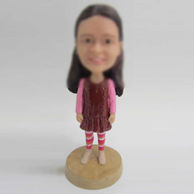 Personalized custom cute girl bobbleheads