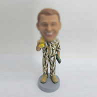 Personalized custom Hunter with gun bobbleheads