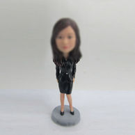 Personalized custom woman in office bobbleheads