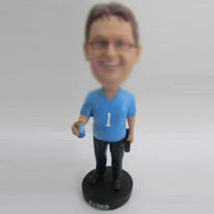 Personalized custom fans and bear bobbleheads
