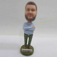 Personalized custom green pants bobbleheads