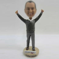 Personalized custom gray pants bobbleheads