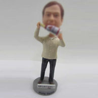 Personalized custom man and Champagne bobbleheads