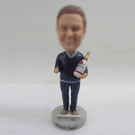 Personalized custom man and Champagne bobble heads