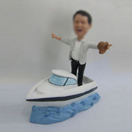 Personalized custom man and Yacht bobbleheads