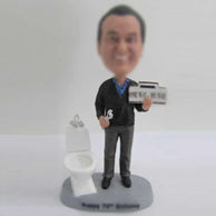 Personalized custom Repair toilet bobbleheads