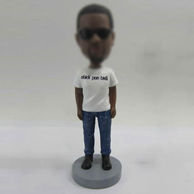 Personalized custom casual man bobble heads