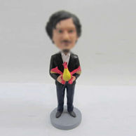 Personalized custom man with Bird bobbleheads