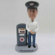 Personalized custom Gas station workers bobbleheads