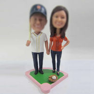 Personalized custom sports couple bobbleheads