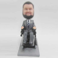 Personalized custom man and Wheelchair bobbleheads