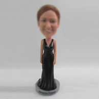 Personalized custom black dress bobble heads