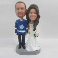 Personalized custom happiness wedding cake bobblehead doll