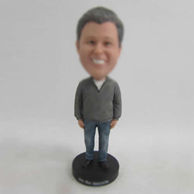 Personalized custom man bobble head