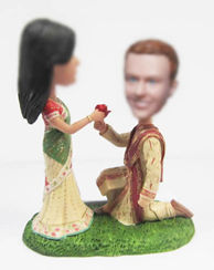 Personalized custom India wedding cake bobblehead