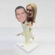 Customized happiness wedding cake bobble head