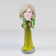 Personalized custom yellow dress bobble heads