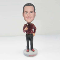 Personalized custom hold bear bobbleheads