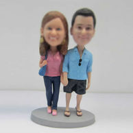 Personalized custom sweet couple bobble heads