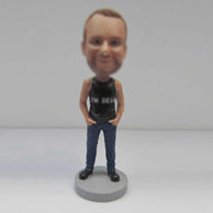 Personalized custom man bobblehead