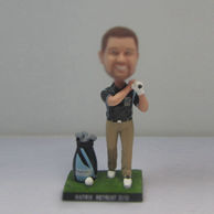 Personalized custom golf bobble heads