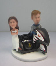 Personalized custom Batman wedding cake bobbleheads