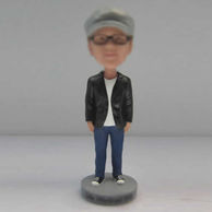 Personalized custom young man bobbleheads