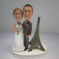 Personalized custom funny wedding cake bobble heads