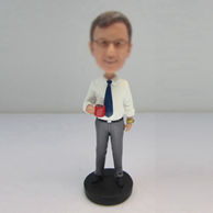 Personalized custom Dad in office bobbleheads