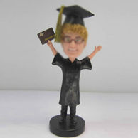 Personalized custom male Graduation bobbleheads