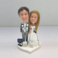 Personalized custom funny wedding cake bobble head