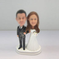 Personalized custom funny wedding cake bobblehead doll