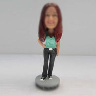 Personalized custom Beautiful girl bobbleheads