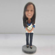 Personalized custom female bobblehead