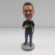 Personalized custom blue jeans fans bobbleheads