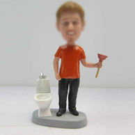 Personalized custom Wash the toilet bobbleheads