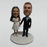 Custom Happiness wedding bobblehead