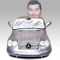 Personalized custom man and silver color car bobbleheads