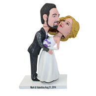 Personalized the bride and the bridegroom bobblehead