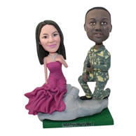 Personalized custom marriage proposal bobbleheads