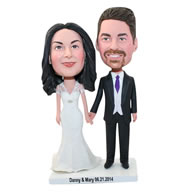 Custom made anniversary gifts bobbleheads for couple