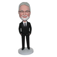 Custom man in suit bobbleheads personalized