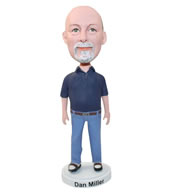 Customized gentleman in leisure clothes bobbleheads