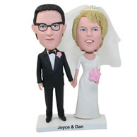 Personalized custom wedding cake topper bobbleheads