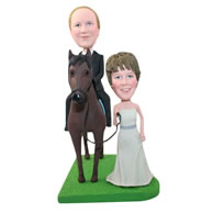 Personalized custom sweet wedding bobbleheads