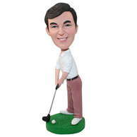 Personalized custom golf player bobbleheads