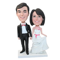 Personalized custom wedding figurines bobbleheads