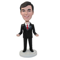 Custom office manager in suit and tie bobbleheads doll