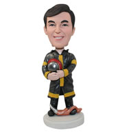 Personalized custom firefighter bobbleheads