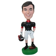 Custom American football player with helmet figurines